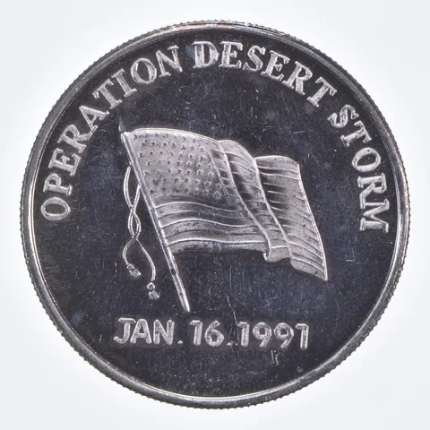 VINTAGE 1991 Operation Desert Storm .999 Fine Silver 1 Oz Round *560