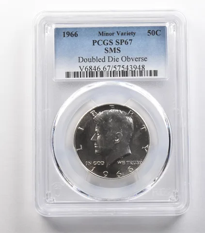1966 Kennedy Half Dollar SMS Doubled Die Obverse SP67 PCGS *4840