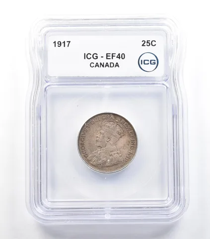 1917 Canada 25 Cents EF40 ICG *5701