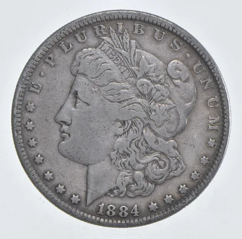 Early - 1884 Morgan Silver Dollar - 90% US Coin *926