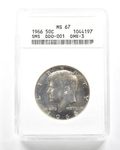 1966 Kennedy Half Dollar SMS DDO-001 DMR-3 MS67 ANACS *2035