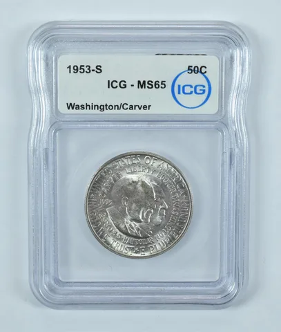 1953-S Washington Carver Commemorative Half Dollar MS65 ICG
