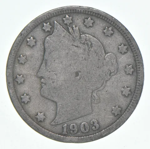 1903 Liberty V Nickel AC Average Circ