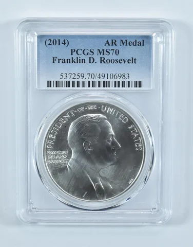 (2014) Silver Medal Franklin D Roosevelt MS70 PCGS Blue Label