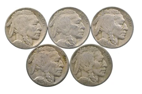 BETTER Lot 1927-D 1929-S 1929-D 1928-S 1927-D Buffalo Nickel Collection *122