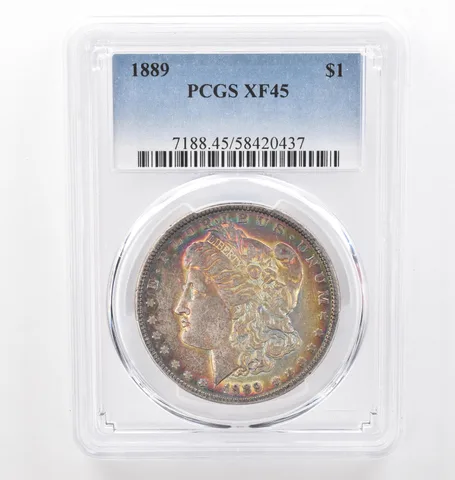 1889 Morgan Silver Dollar XF45 PCGS Beautiful Tone *6230