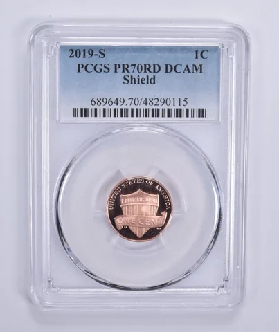 2019-S Lincoln Shield Cent PR70 RD DCAM PCGS Blue Lbl