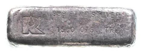 15 Oz Silver Bar Rexair Vintage Poured *1689