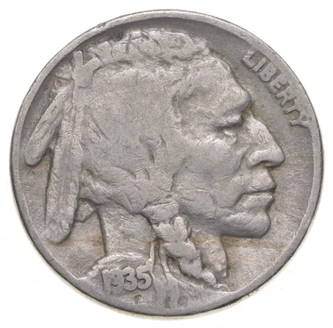 1935 Indian Head Buffalo Nickel - Double Die *0507