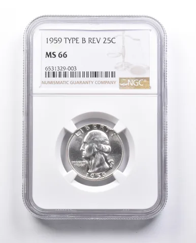 MS66 1959 Type B REV Washington Quarter NGC a6680