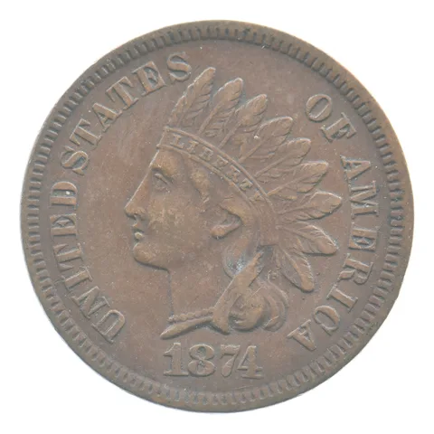 1874 Indian Head Cent *4487