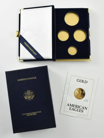 OGP 1992 Gold Eagle Proof Set 4-Coin BOX & COA - NO COINS