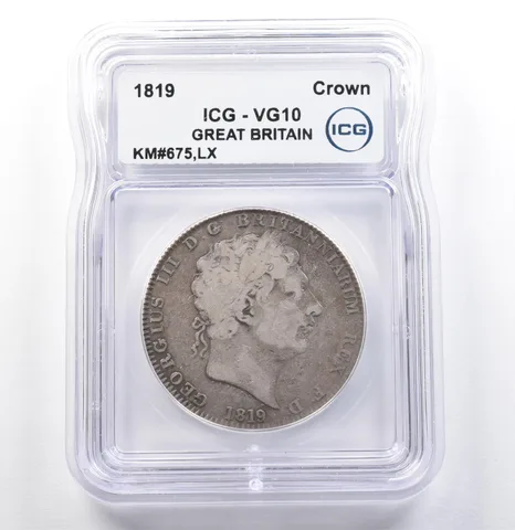 1819 Great Britain Crown KM#675 LX VG10 ICG *9904