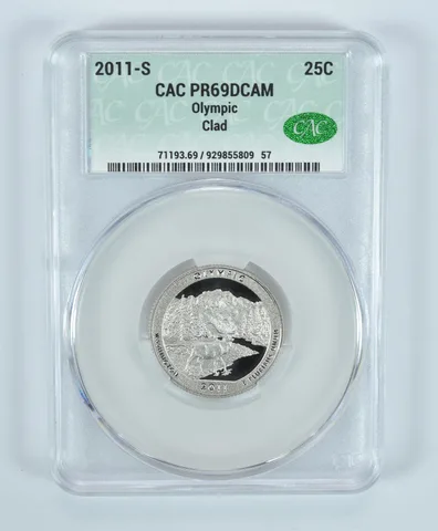 2011-S Washington Quarter Olympic CLAD America The Beautiful PR69 DCAM CAC CACg