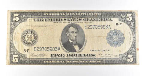 1914 $5 Richmond VA FRN Blue Seal Large Note Fr#863a *4699