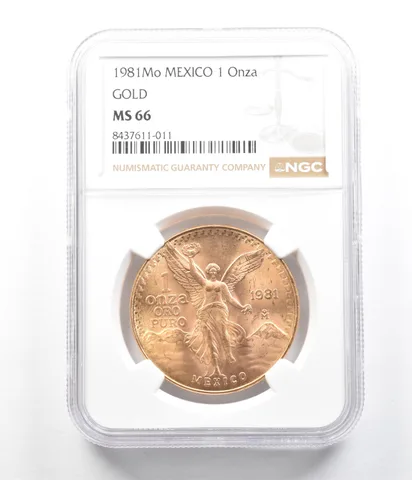 1981 Mo Mexico 1 Onza Gold Libertad MS66 NGC *5119