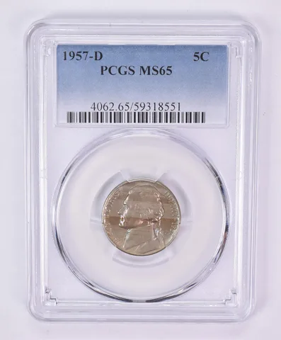1957-D Jefferson Nickel MS65 PCGS Beautiful Tone *1171