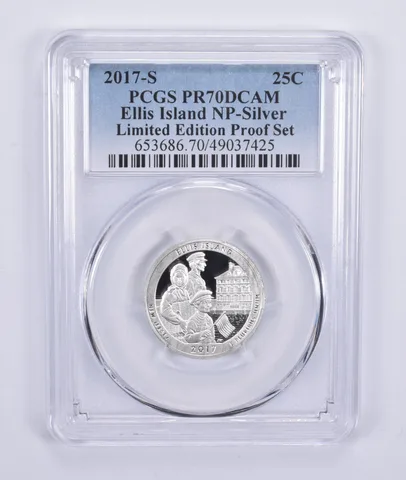 2017-S Quarter Silver Ellis Island Limited Edition Set PR70 PCGS