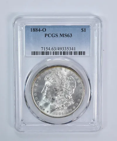 1884-O Morgan Silver Dollar MS63 PCGS Blue Label
