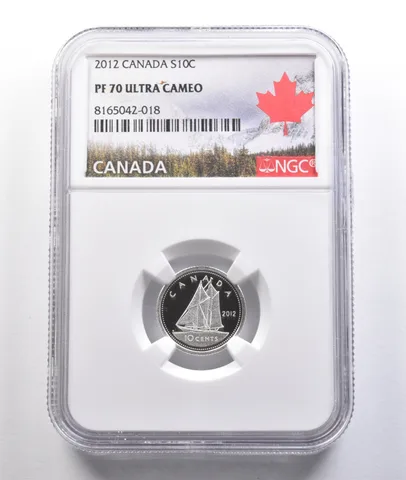 2012 Canada 10 Cents Silver PF70 UCAM NGC *6936