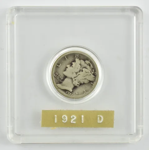 1921-D Mercury Silver Dime a4102