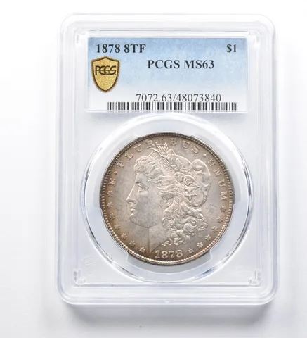 1878 8TF Morgan Silver Dollar MS63 PCGS *0353