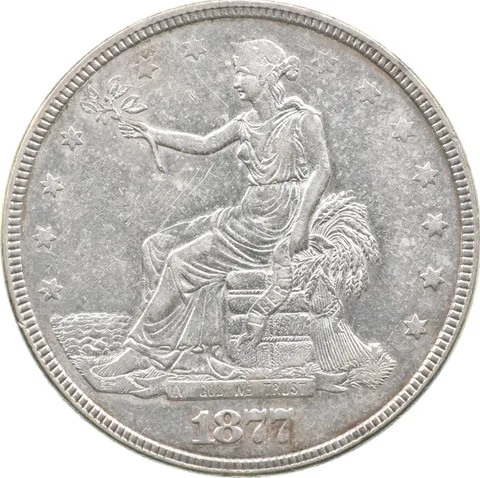 1877 Seated Liberty Trade Dollar *4589