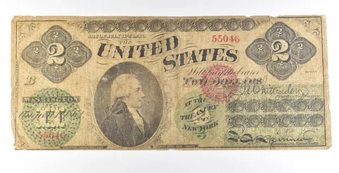 1862 $2 Legal Tender Large Note Red Seal *5629