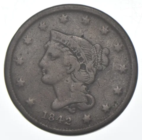 1842 Braided Hair Large Cent - N.1 - SD a8427