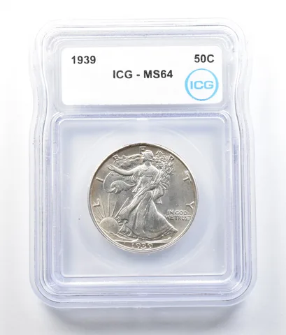 1939 Walking Liberty Half Dollar MS64 ICG *7840