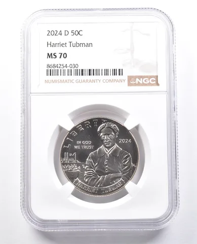 2024-D Harriet Tubman Commemorative Half Dollar MS70 NGC Brown Label