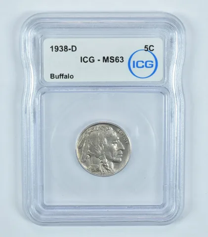 1938-D Indian Head Buffalo Nickel MS63 ICG