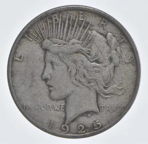 Better - 1925 Peace Silver Dollar - 90% US Coin *650