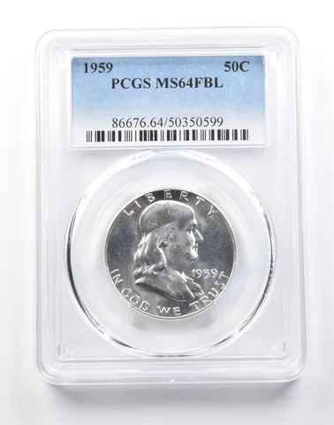 1959 Franklin Half Dollar Type 2 Reverse MS64 FBL PCGS a4118