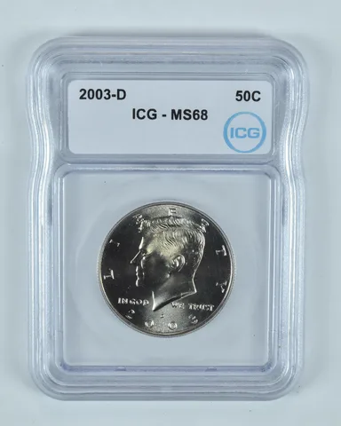 2003-D Kennedy Half Dollar MS68 ICG
