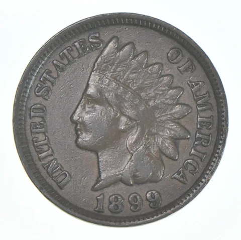 XF 1899 Indian Head Copper Cent Penny - High Grade Sample