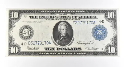 1914 $10 Cleveland OH FRN Large Note Blue Seal *2809