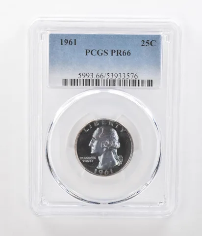 1961 Washington Quarter PR66 PCGS Beautiful Tone a1076
