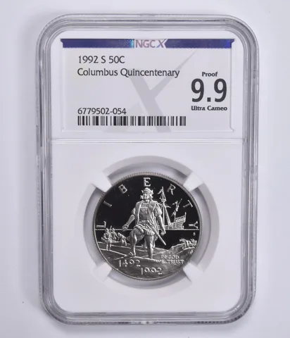 1992-S Columbus Commemorative Half Dollar Proof 9.9 UCAM NGC X NGCX