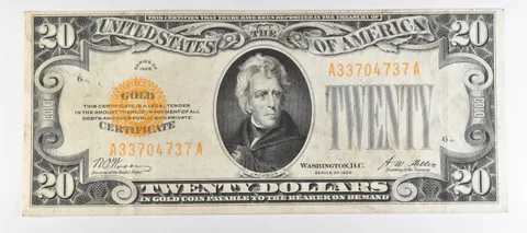 1928 $20 US Gold Certificate Fr#2402 *1014