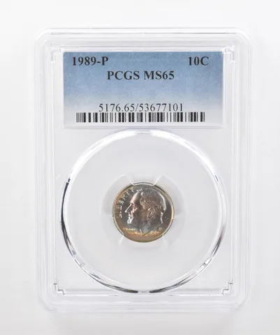 1989-P Roosevelt Dime MS65 PCGS Beautiful Tone *1293