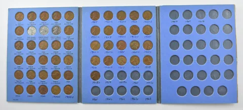 1941-1958 Lincoln Wheat Penny Cent Complete Collection Album P D S Set