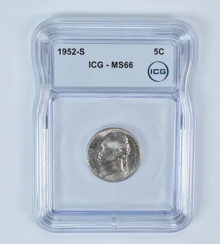 1952-S Jefferson Nickel MS66 ICG