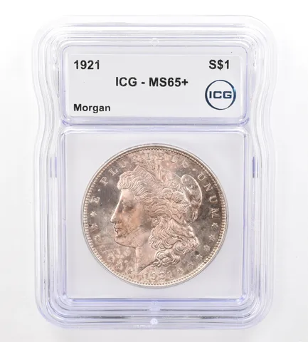 1921 Morgan Silver Dollar MS65+ ICG Beautiful Tone *7406