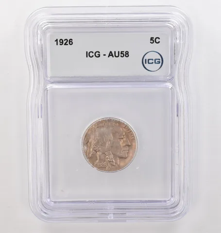 1926 Indian Head Buffalo Nickel AU58 ICG Beautiful Tone *4165