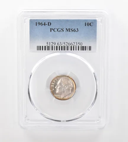 1964-D Roosevelt Dime MS63 PCGS Beautiful Tone *1016