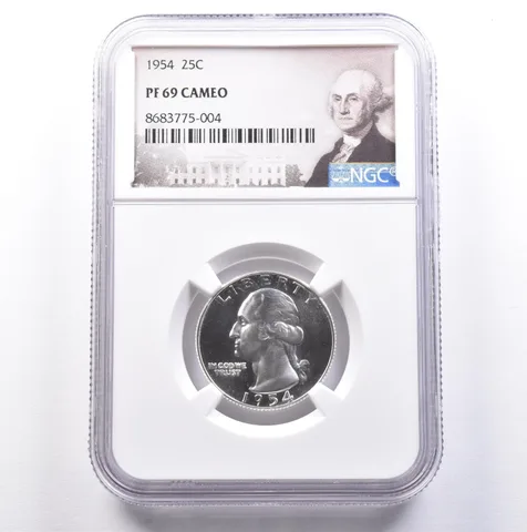 1954 Washington Quarter PF69 CAMEO NGC *9153