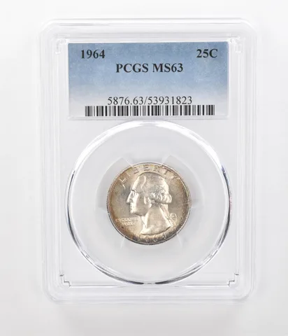 1964 Washington Quarter MS63 PCGS Beautiful Tone a1111