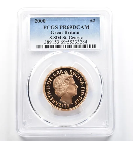 2000 Great Britain 2 Pound Gold Double Sovereign St George PR69 DCAM PCGS *9831