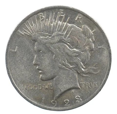 Early - 1923 Peace Silver Dollar - 90% US Coin *411